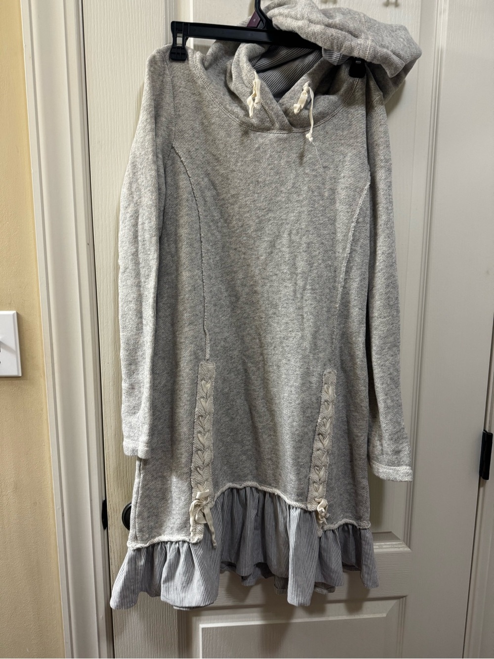 Sundance Grey Sweater Dress with Ruffles